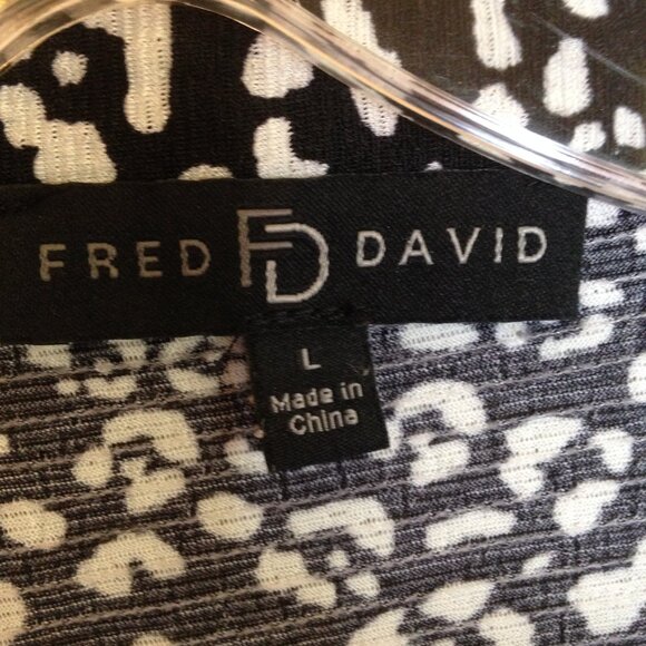 Fred David Long Sleeve Pullover Blouse Top Large - Picture 3 of 5